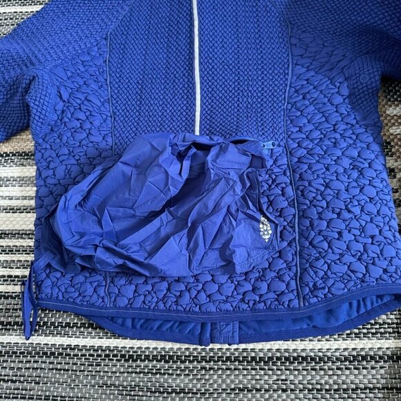 Free People Movement Smock Show Packable Run Jacket Sweat-Wicking Blue Small - Picture 6 of 15